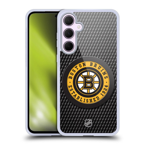 NHL Boston Bruins Puck Texture Soft Gel Case for Samsung Galaxy A35 5G