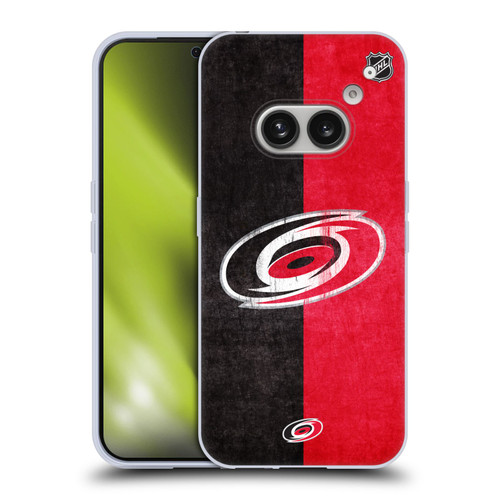NHL Carolina Hurricanes Half Distressed Soft Gel Case for Nothing Phone (2a)