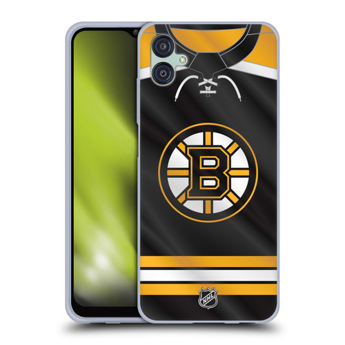 NHL Boston Bruins Jersey Soft Gel Case for Samsung Galaxy M04 5G / A04e