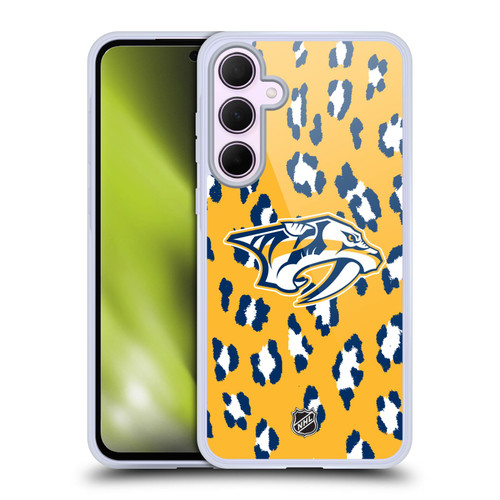 NHL Nashville Predators Leopard Patten Soft Gel Case for Samsung Galaxy A35 5G