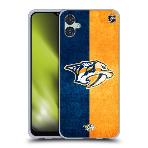 NHL Nashville Predators Half Distressed Soft Gel Case for Samsung Galaxy M04 5G / A04e