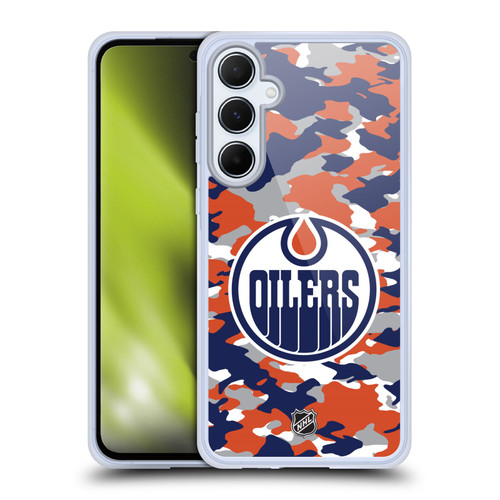 NHL Edmonton Oilers Camouflage Soft Gel Case for Samsung Galaxy A55 5G