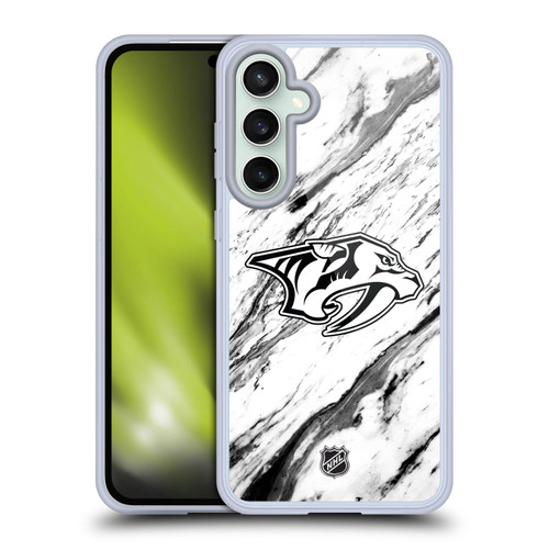 NHL Nashville Predators Marble Soft Gel Case for Samsung Galaxy S23 FE 5G