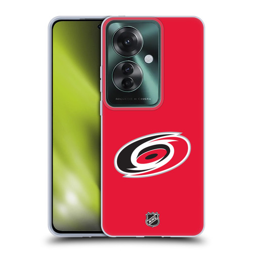 NHL Carolina Hurricanes Plain Soft Gel Case for OPPO Reno11 F 5G / F25 Pro 5G