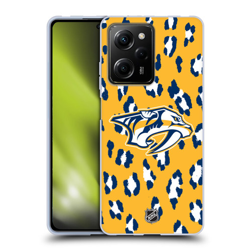 NHL Nashville Predators Leopard Pattern Soft Gel Case for Xiaomi Redmi Note 12 Pro 5G
