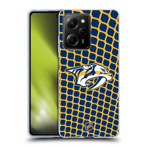 NHL Nashville Predators Net Pattern Soft Gel Case for Xiaomi Redmi Note 12 Pro 5G