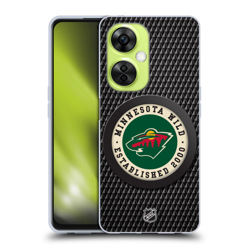 NHL Minnesota Wild Puck Texture Soft Gel Case for OnePlus Nord CE 3 Lite 5G
