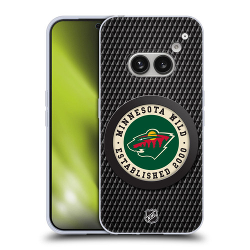 NHL Minnesota Wild Puck Texture Soft Gel Case for Nothing Phone (2a)