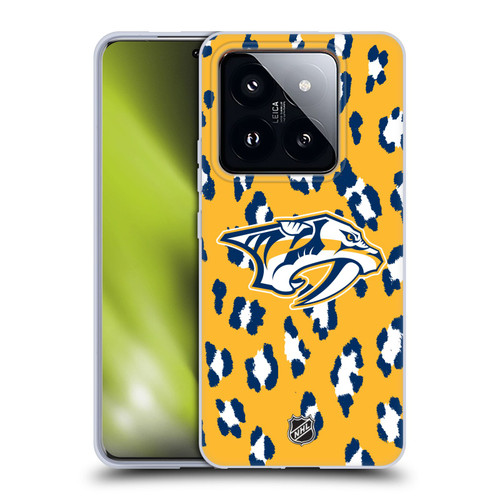 NHL Nashville Predators Leopard Pattern Soft Gel Case for Xiaomi 14 Pro