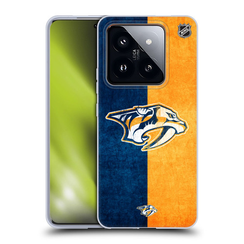 NHL Nashville Predators Half Distressed Soft Gel Case for Xiaomi 14 Pro
