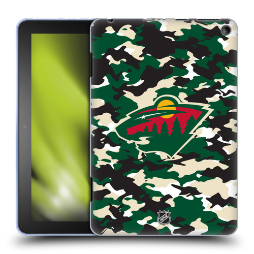 NHL Minnesota Wild Camouflage Soft Gel Case for Amazon Fire HD 8/Fire HD 8 Plus 2020