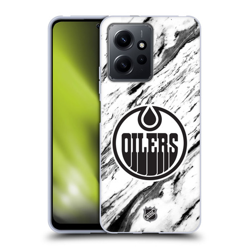 NHL Edmonton Oilers Marble Soft Gel Case for Xiaomi Redmi Note 12 4G