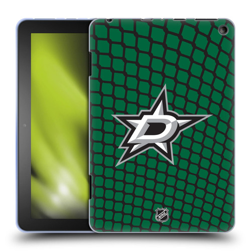 NHL Dallas Stars Net Pattern Soft Gel Case for Amazon Fire HD 8/Fire HD 8 Plus 2020