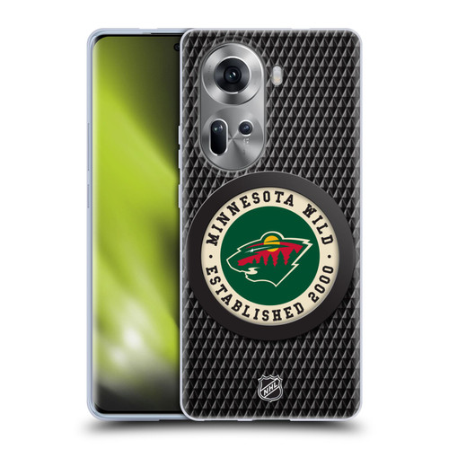 NHL Minnesota Wild Puck Texture Soft Gel Case for OPPO Reno11