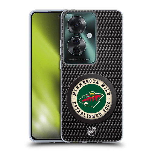 NHL Minnesota Wild Puck Texture Soft Gel Case for OPPO Reno11 F 5G / F25 Pro 5G