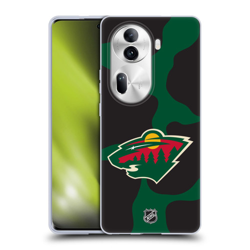 NHL Minnesota Wild Cow Pattern Soft Gel Case for OPPO Reno11 Pro