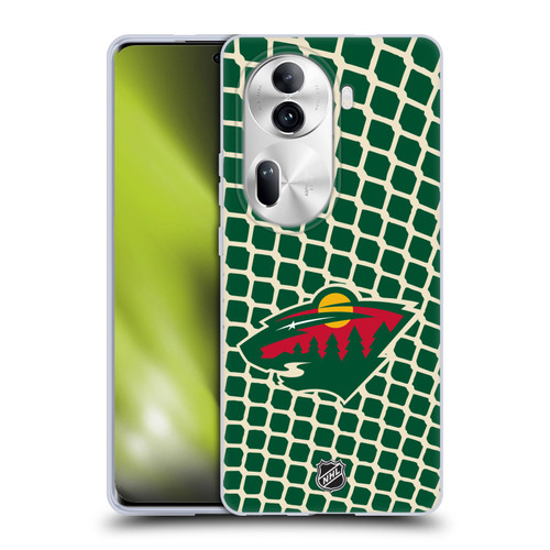 NHL Minnesota Wild Net Pattern Soft Gel Case for OPPO Reno11 Pro