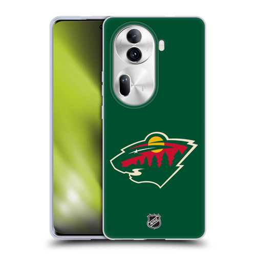 NHL Minnesota Wild Plain Soft Gel Case for OPPO Reno11 Pro