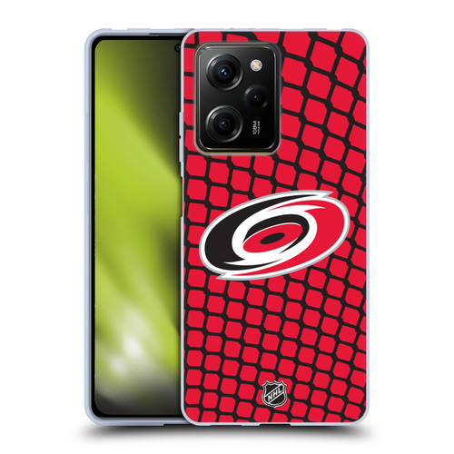 NHL Carolina Hurricanes Net Pattern Soft Gel Case for Xiaomi Redmi Note 12 Pro 5G