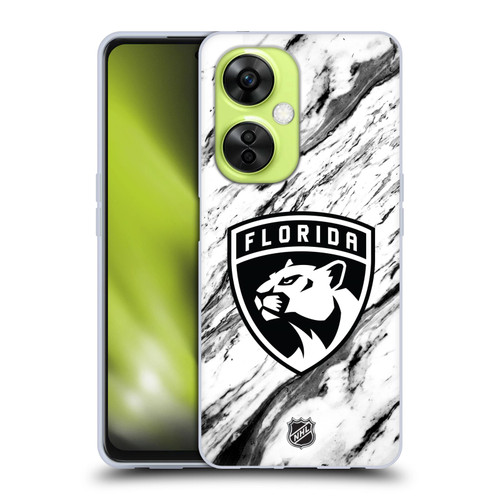 NHL Florida Panthers Marble Soft Gel Case for OnePlus Nord CE 3 Lite 5G