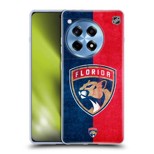 NHL Florida Panthers Half Distressed Soft Gel Case for OnePlus 12R
