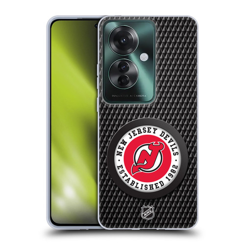 NHL New Jersey Devils Puck Texture Soft Gel Case for OPPO Reno11 F 5G / F25 Pro 5G