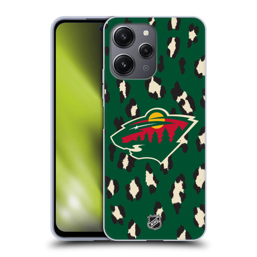 NHL Minnesota Wild Leopard Pattern Soft Gel Case for Xiaomi Redmi 12