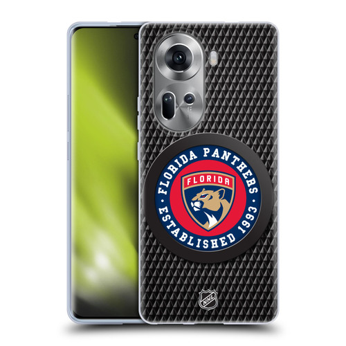 NHL Florida Panthers Puck Texture Soft Gel Case for OPPO Reno11