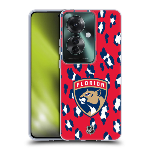 NHL Florida Panthers Leopard Pattern Soft Gel Case for OPPO Reno11 F 5G / F25 Pro 5G