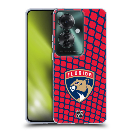 NHL Florida Panthers Net Pattern Soft Gel Case for OPPO Reno11 F 5G / F25 Pro 5G