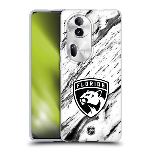 NHL Florida Panthers Marble Soft Gel Case for OPPO Reno11 Pro