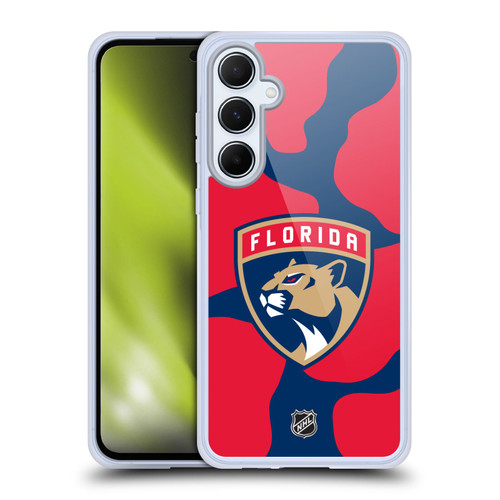 NHL Florida Panthers Cow Pattern Soft Gel Case for Samsung Galaxy A55 5G