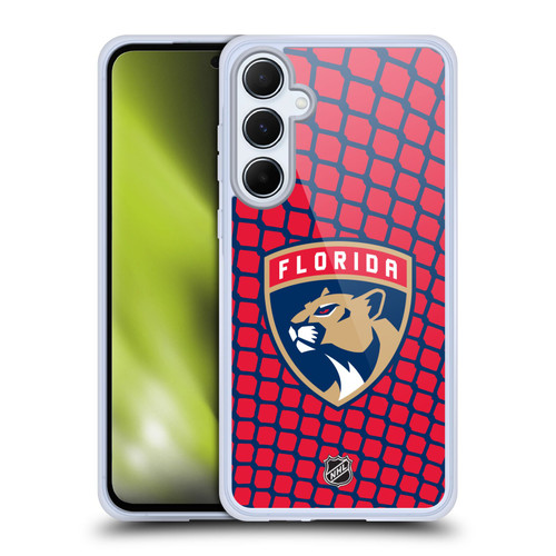 NHL Florida Panthers Net Pattern Soft Gel Case for Samsung Galaxy A55 5G