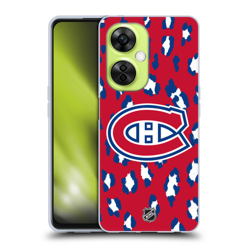 NHL Montreal Canadiens Leopard Pattern Soft Gel Case for OnePlus Nord CE 3 Lite 5G