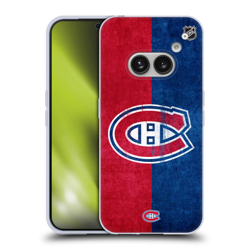 NHL Montreal Canadiens Half Distressed Soft Gel Case for Nothing Phone (2a)