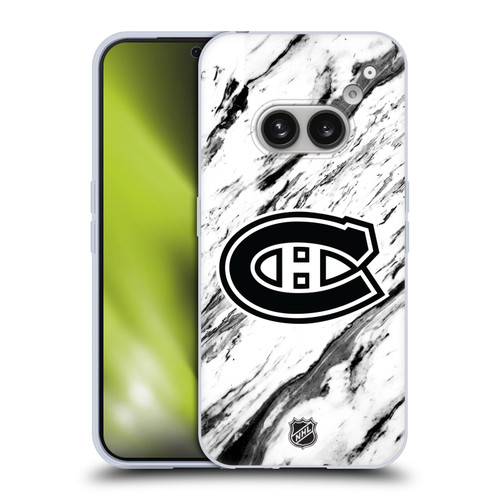 NHL Montreal Canadiens Marble Soft Gel Case for Nothing Phone (2a)