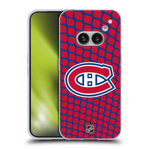 NHL Montreal Canadiens Net Pattern Soft Gel Case for Nothing Phone (2a)