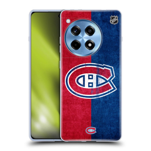 NHL Montreal Canadiens Half Distressed Soft Gel Case for OnePlus 12R
