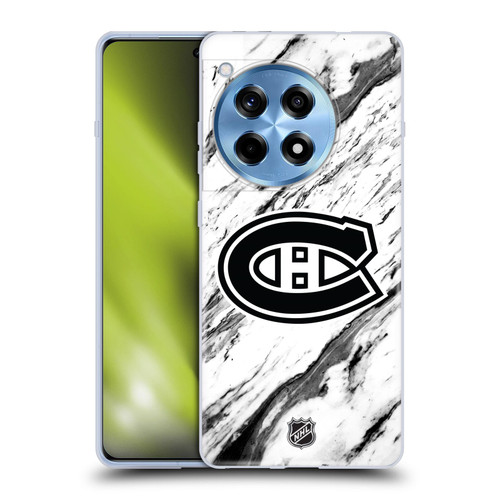 NHL Montreal Canadiens Marble Soft Gel Case for OnePlus 12R