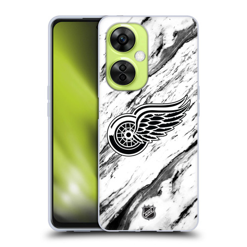 NHL Detroit Red Wings Marble Soft Gel Case for OnePlus Nord CE 3 Lite 5G