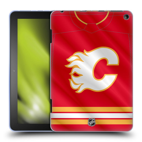 NHL Calgary Flames Jersey Soft Gel Case for Amazon Fire HD 8/Fire HD 8 Plus 2020