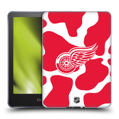 NHL Detroit Red Wings Cow Pattern Soft Gel Case for Amazon Kindle Paperwhite 5 (2021)