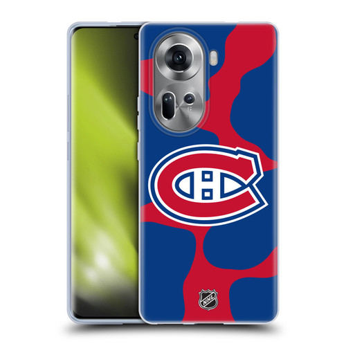 NHL Montreal Canadiens Cow Pattern Soft Gel Case for OPPO Reno11
