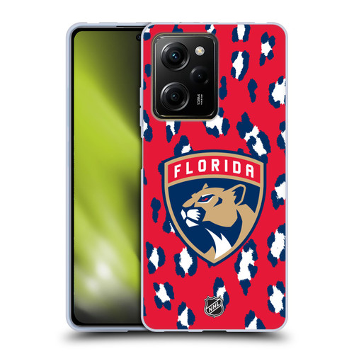 NHL Florida Panthers Leopard Patten Soft Gel Case for Xiaomi Redmi Note 12 Pro 5G