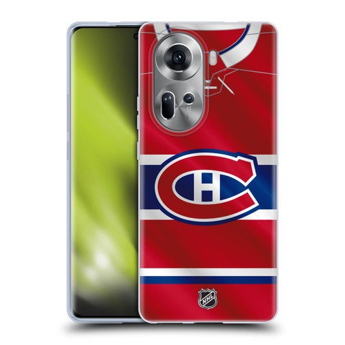 NHL Montreal Canadiens Jersey Soft Gel Case for OPPO Reno11