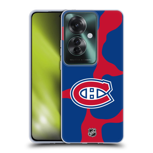 NHL Montreal Canadiens Cow Pattern Soft Gel Case for OPPO Reno11 F 5G / F25 Pro 5G