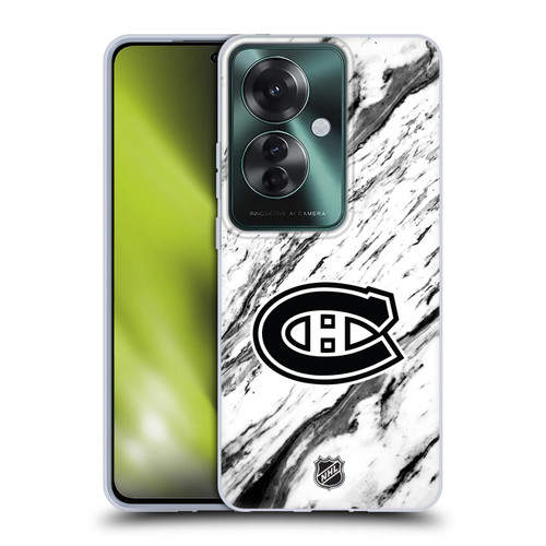 NHL Montreal Canadiens Marble Soft Gel Case for OPPO Reno11 F 5G / F25 Pro 5G