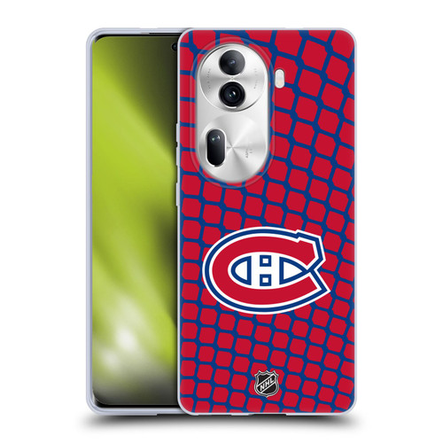 NHL Montreal Canadiens Net Pattern Soft Gel Case for OPPO Reno11 Pro