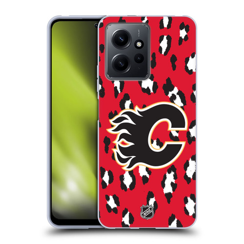 NHL Calgary Flames Leopard Patten Soft Gel Case for Xiaomi Redmi Note 12 4G