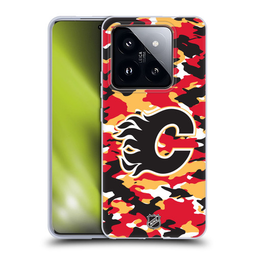 NHL Calgary Flames Camouflage Soft Gel Case for Xiaomi 14 Pro